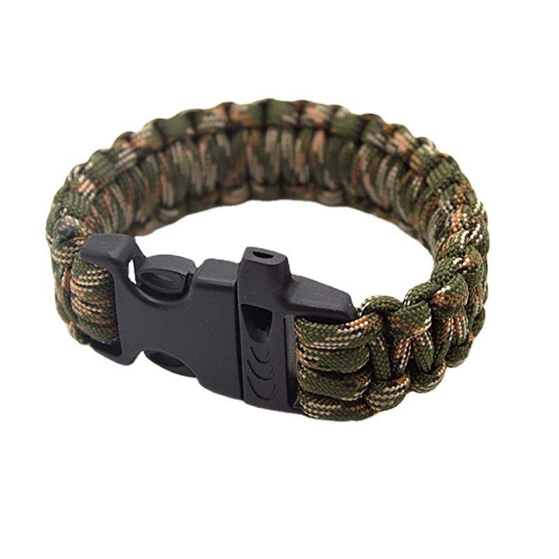 Paracord Survival Bracelet - Whistle Paracord Bracelet, Seven-Core Paracord Weaving,