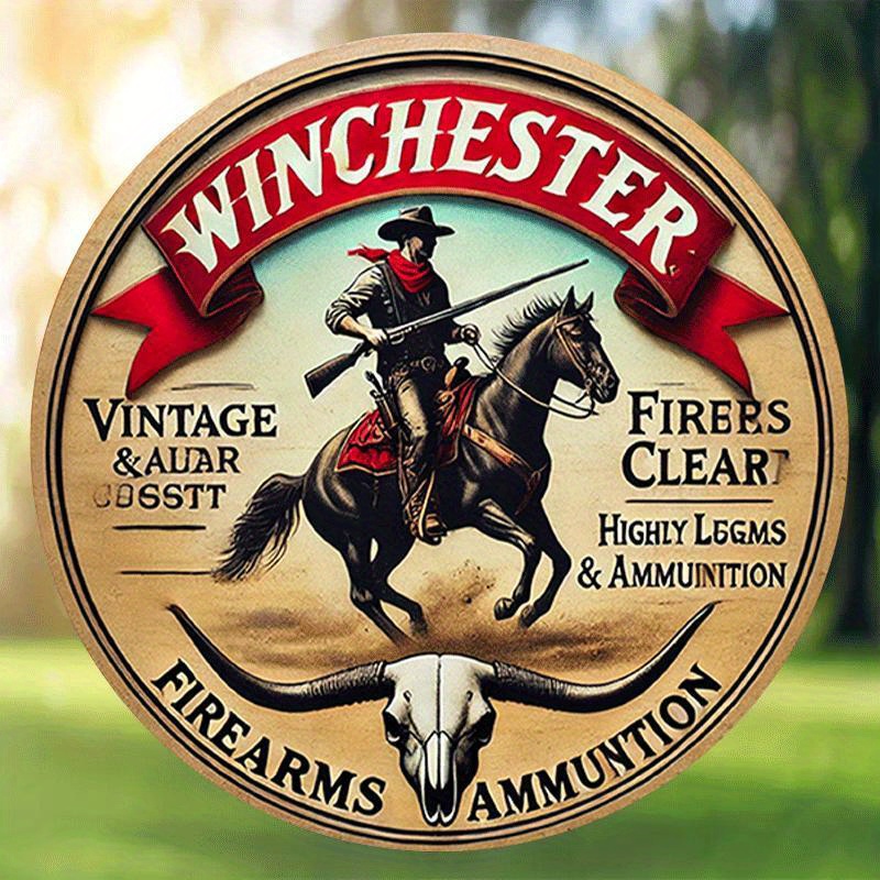 Winchester vintage round metal - огляд і ціна Hunting Outdoor Christmas Decorations