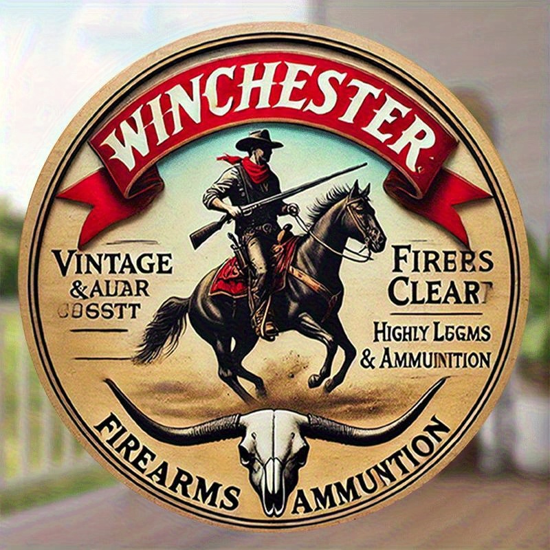 Winchester vintage round metal - огляд і ціна Hunting Outdoor Christmas Decorations