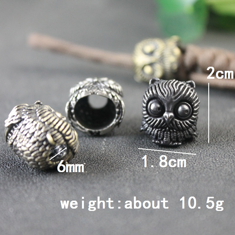 Cute Owl Brass Knife Bead EDC  - огляд і ціна Paracord Survival Bracelet
