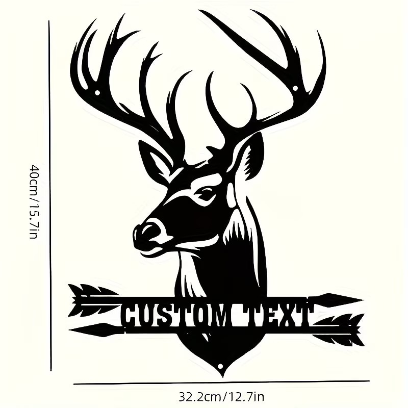 Custom Deer Head Metal Wall Ar - огляд і ціна Hunting Outdoor Christmas Decorations