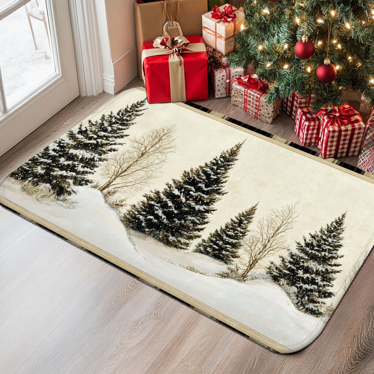 Winter Snow Hunting Cabin Pine - огляд і ціна Hunting Outdoor Christmas Decorations