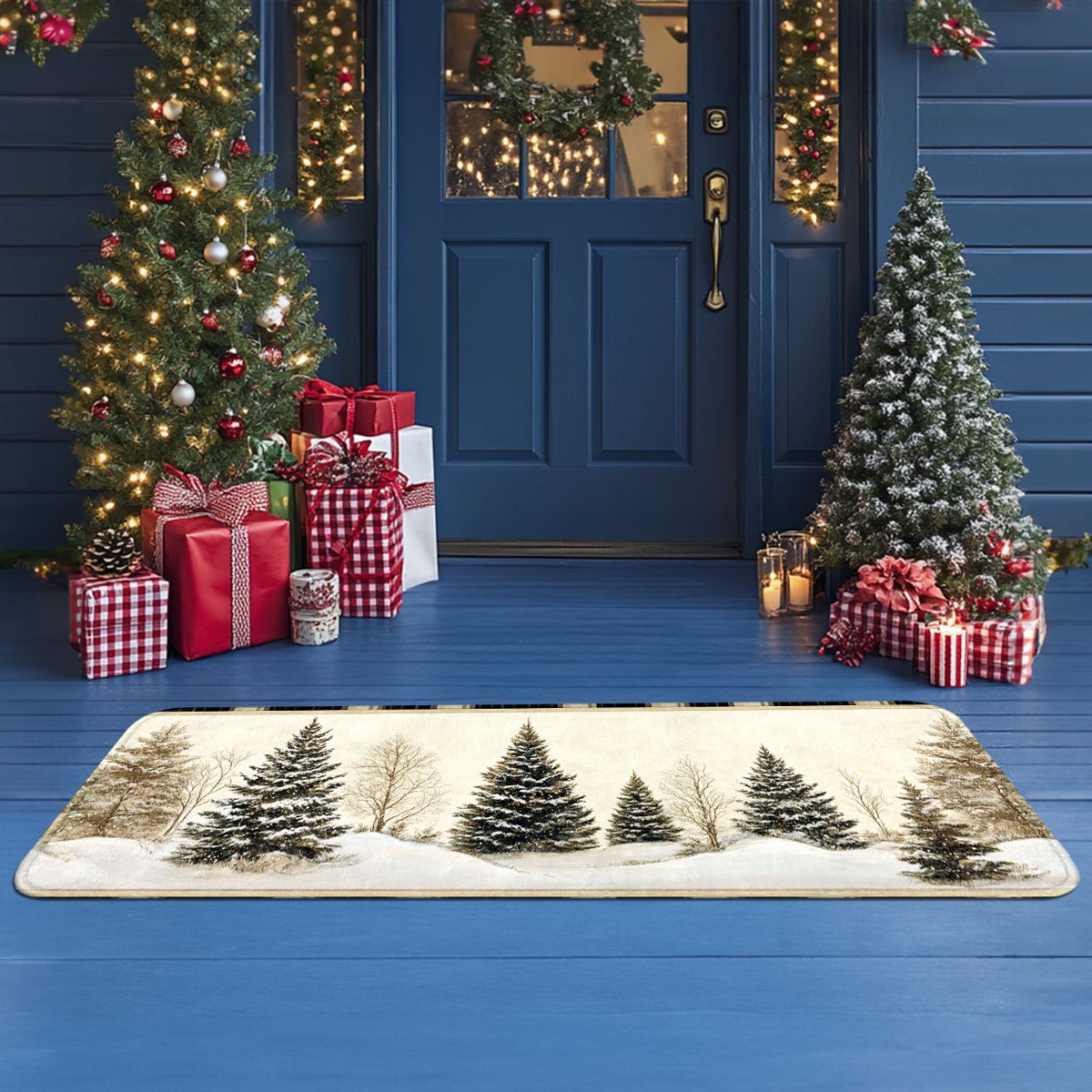 Winter Snow Hunting Cabin Pine - огляд і ціна Hunting Outdoor Christmas Decorations