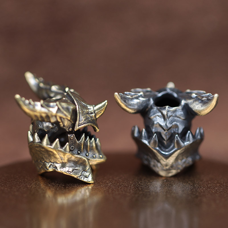Death Helmet Brass Knife Beads - огляд і ціна Paracord Survival Bracelet