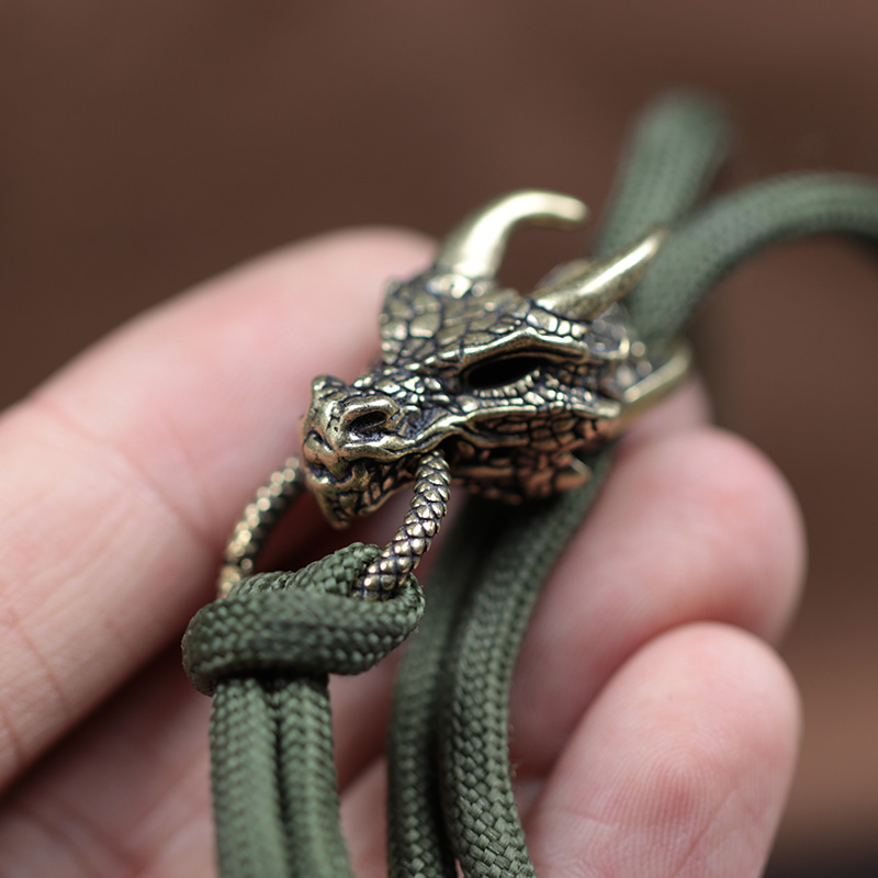 Dragon Head Brass Buckle EDC O - огляд і ціна Paracord Survival Bracelet